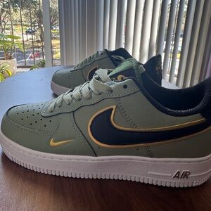 Nike Olive and Black Air Sneakers